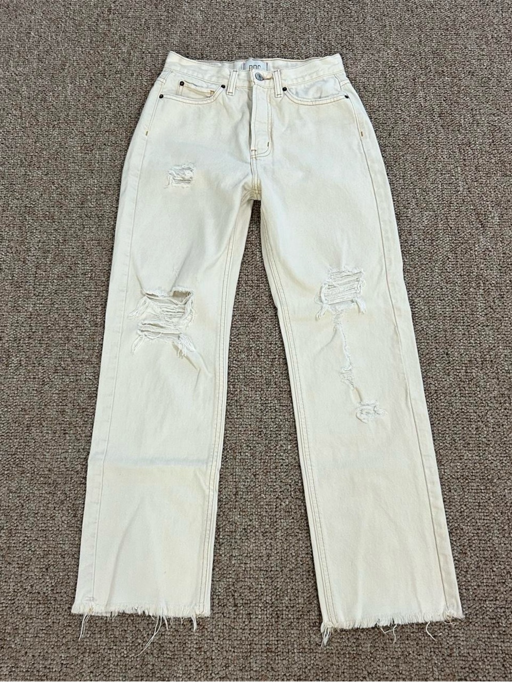 urban outfitters cream cowboy jeans